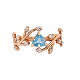 Hannah 14K Rose Gold Swiss Blue Topaz and Diamond Ring | TR 5mm
