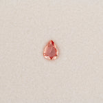 0.36 carat natural padparadscha sapphire, pear 6x4.5mm pink-orange loose gemstone