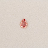 0.36 carat natural padparadscha sapphire, pear 6x4.5mm pink-orange loose gemstone