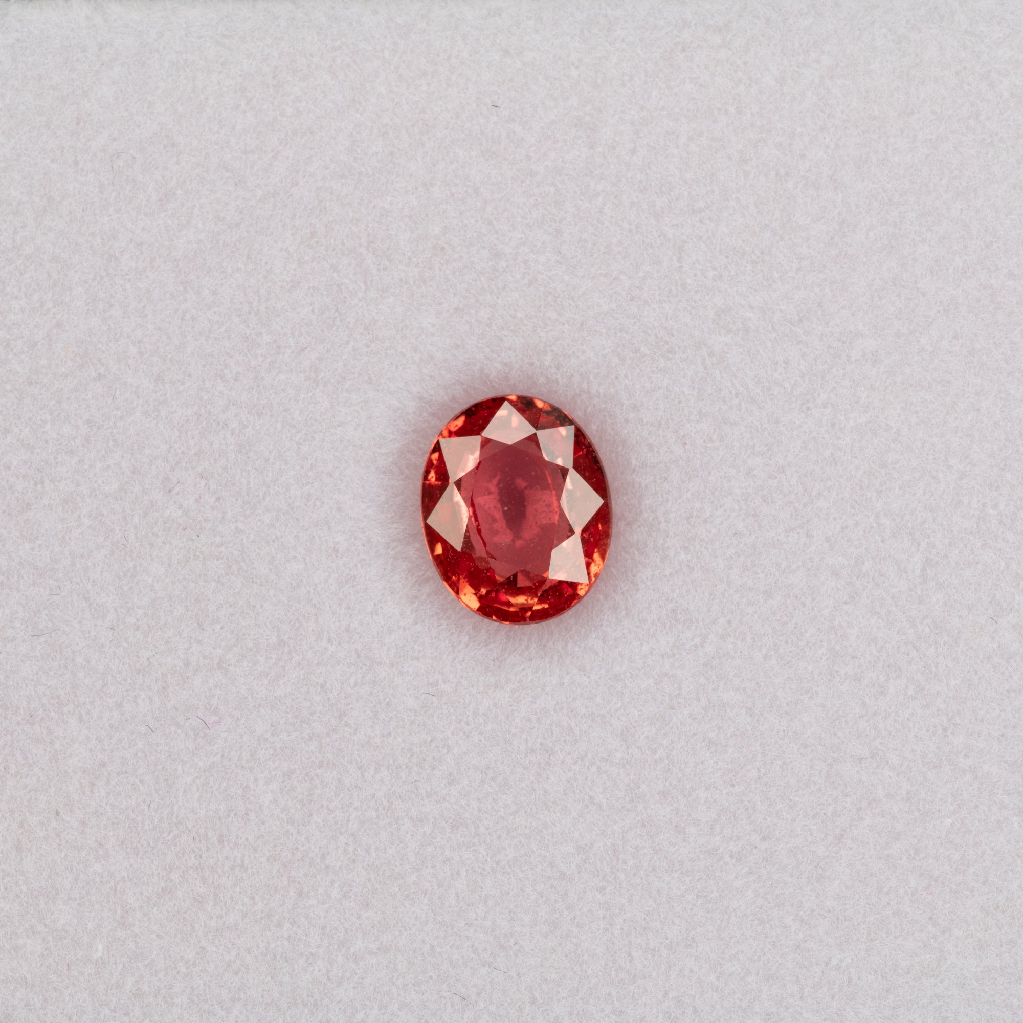 1.22 carat natural padparadscha sapphire, oval 7x5.7mm pink-orange loose gemstone
