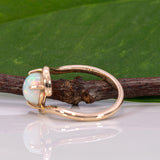 14K yellow gold Ethiopian opal cabochon ring