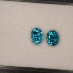 natural cambodian blue zircon oval loose gemstone