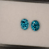 natural cambodian blue zircon oval loose gemstone