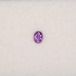 0.46 carat natural purple sapphire, oval 5x3.8mm Ceylon loose gemstone