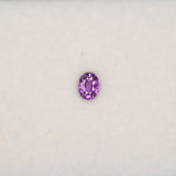 0.46 carat natural purple sapphire, oval 5x3.8mm Ceylon loose gemstone