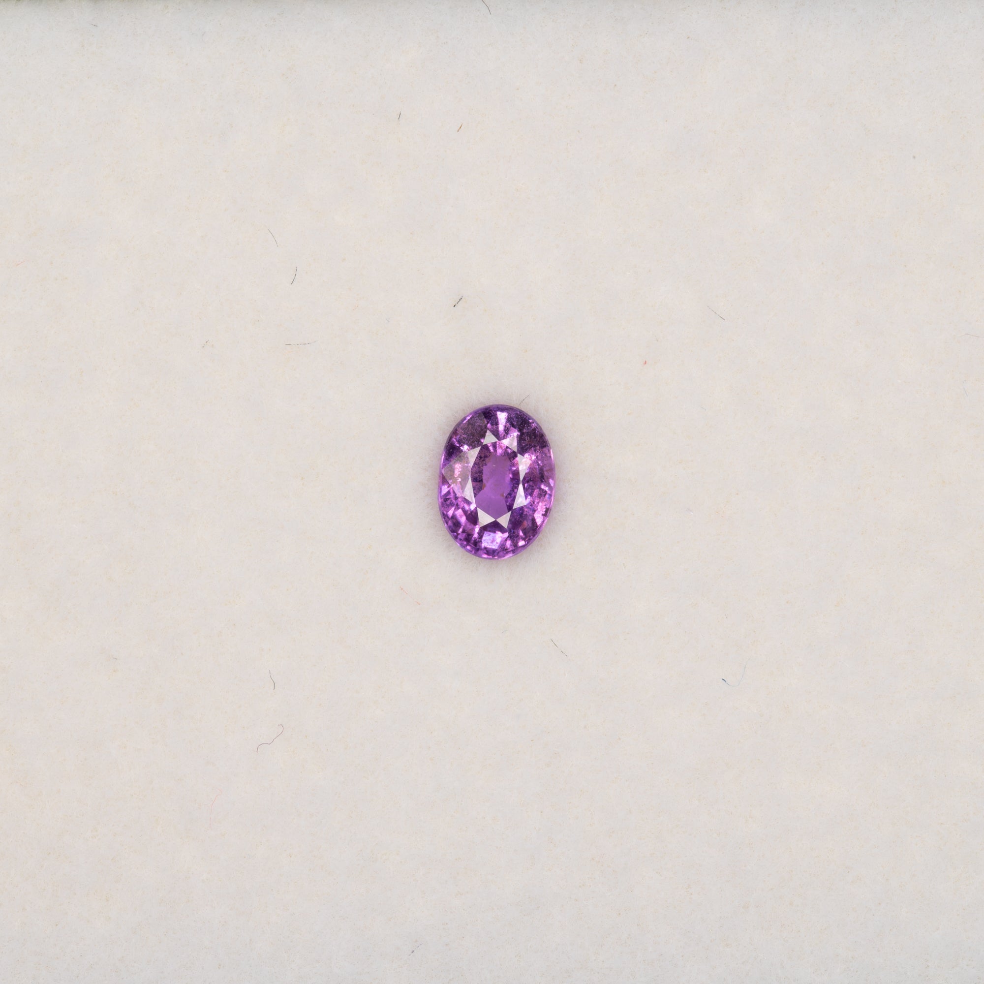0.46 carat natural purple sapphire, oval 5x3.8mm Ceylon loose gemstone