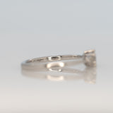 Earth Mined Diamond Ring with Diamond Accents in Solid 14K Gold – Minimalist Round 4mm Fine Jewelry Ring