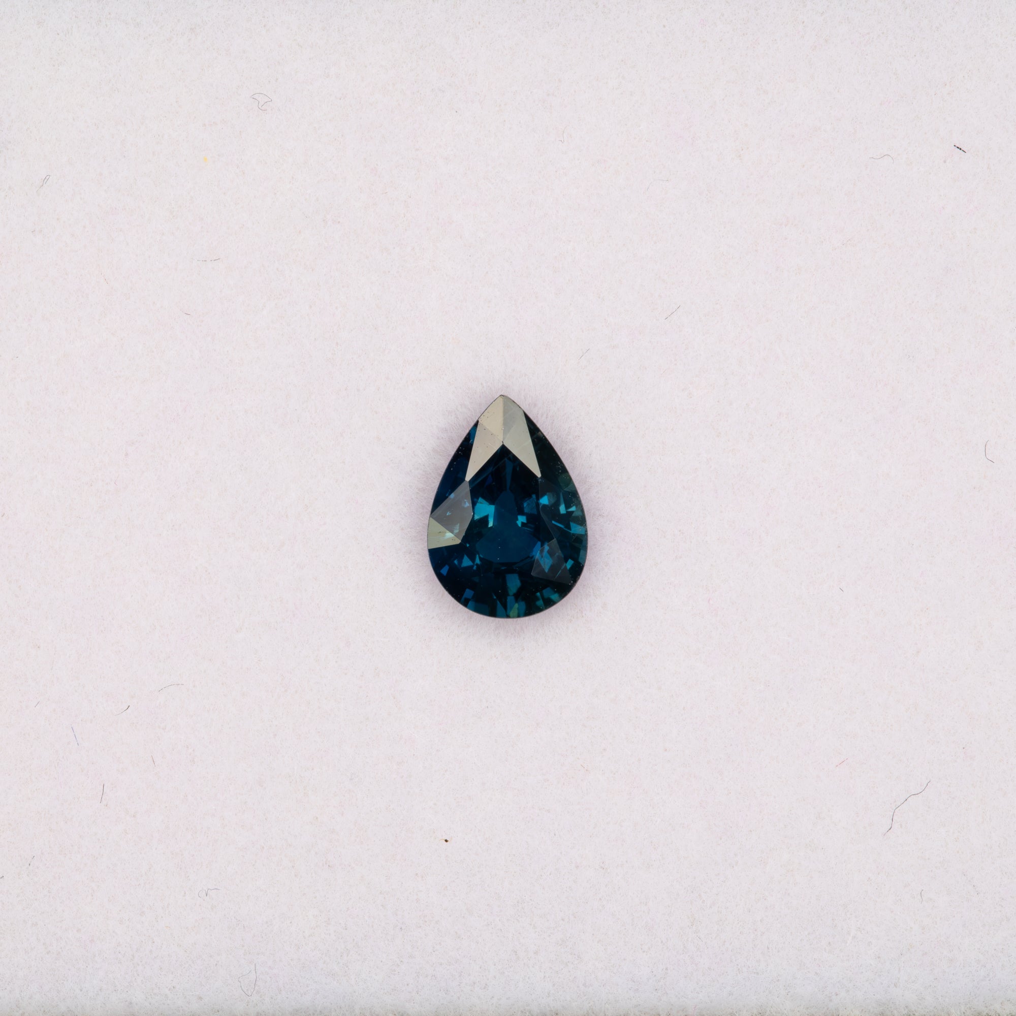 0.8 carat natural blue sapphire, pear 7x5mm loose gemstone