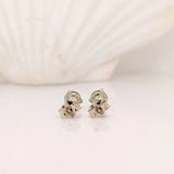 Peridot Round Martini Studs | 3 Prong Solitaire Stud Earrings