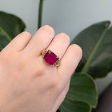 Previously Loved Madagascar Ruby Ring | Cushion 12x10mm