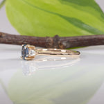 14K yellow gold montana sapphire ring