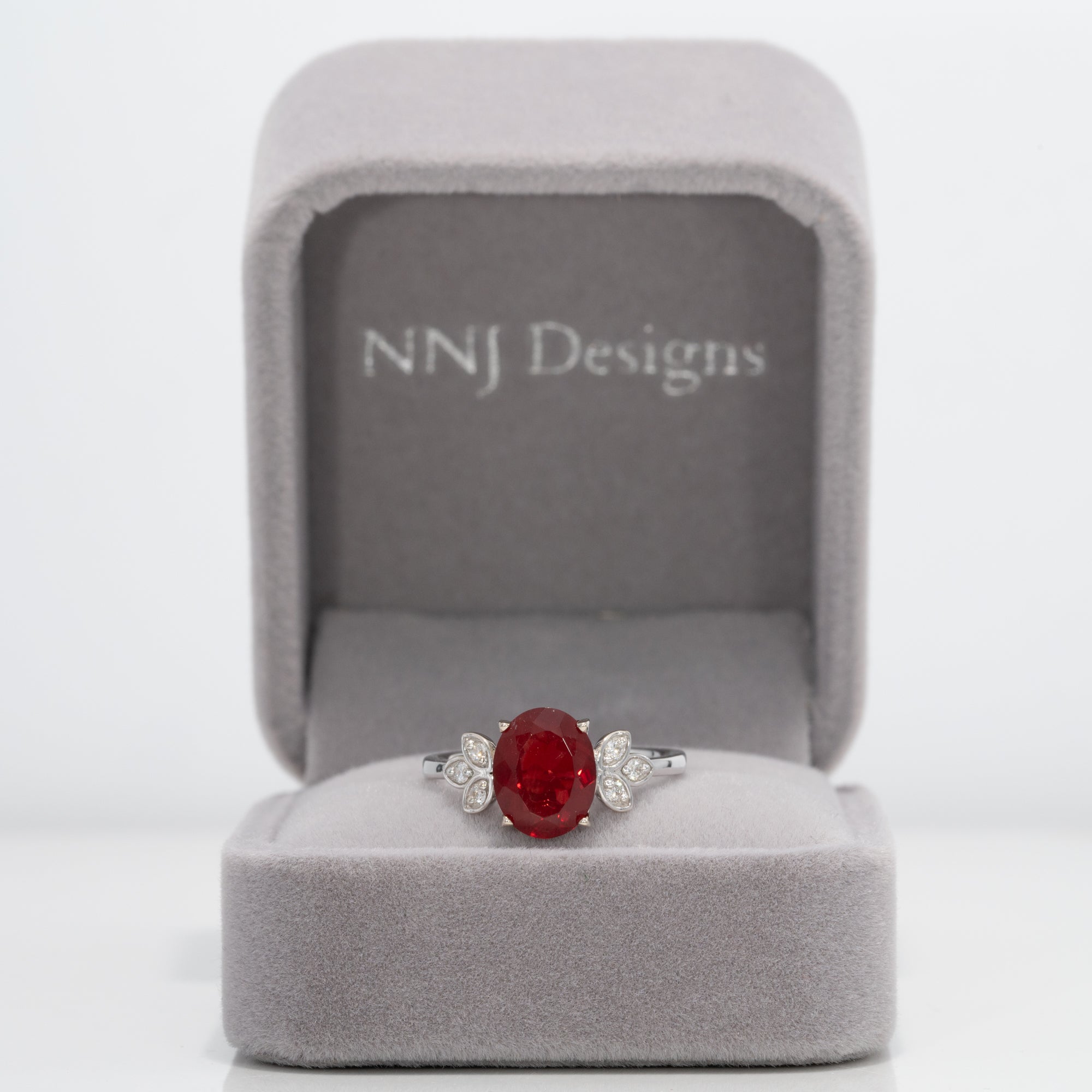 14K White Gold Tibetan Sunstone Ring