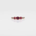 14K yellow gold rubellite tourmaline ring