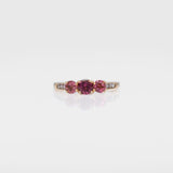 14K yellow gold rubellite tourmaline ring