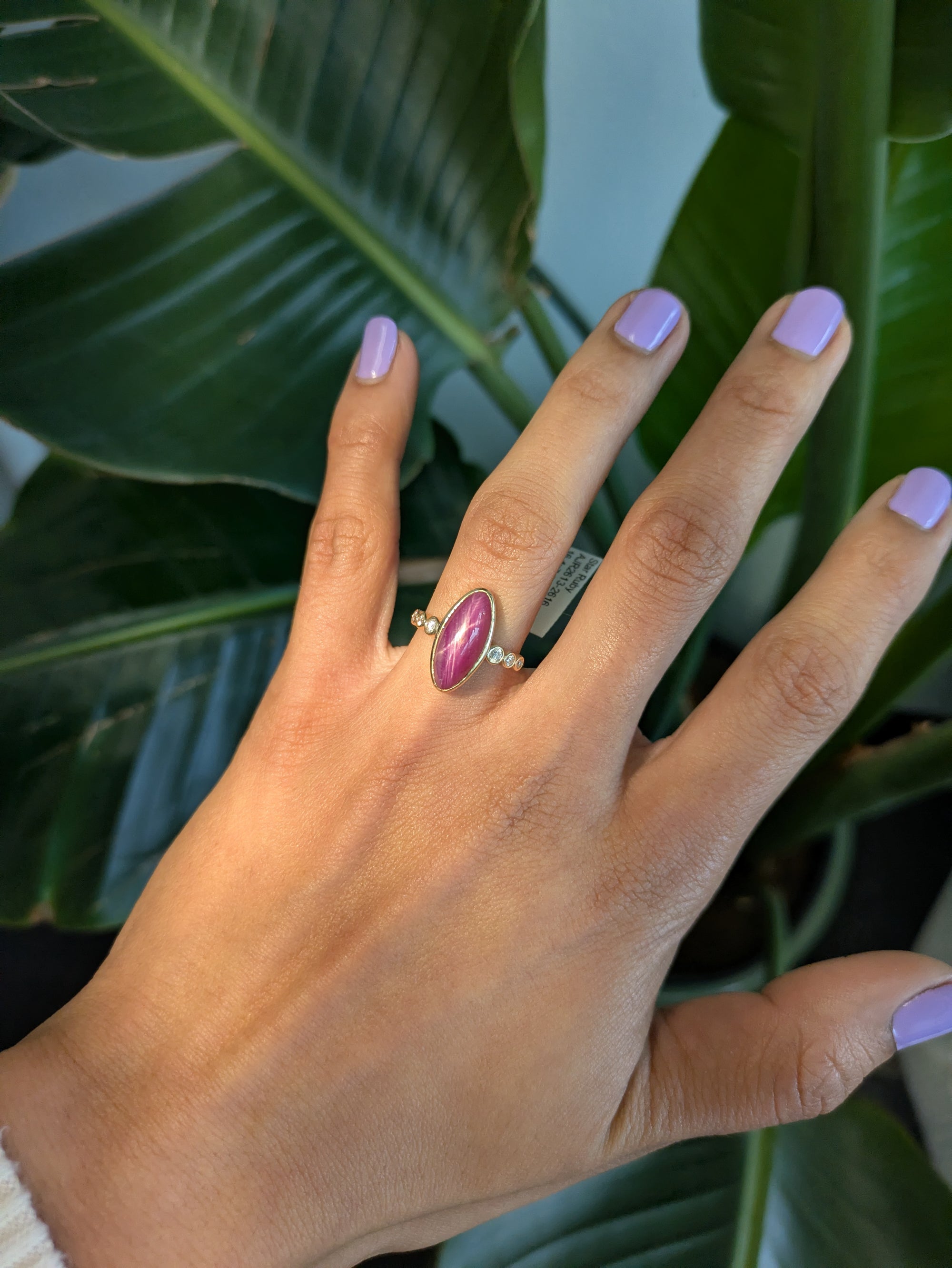 14K yellow gold star ruby ring
