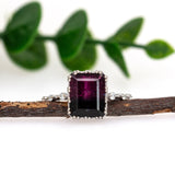 Saisha 14K White Gold Bi-Color Tourmaline Diamonds Ring | EM 10x8mm