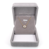 Lab Grown Diamond Necklace in Solid 18K Gold with Attached Chain