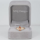 14K yellow gold imperial topaz ring
