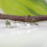14K white gold montana sapphire ring