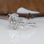 14K white gold diamond ring