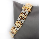 Previously Loved 14K Dual Yellow White Gold w Diamond Bracelet