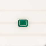 1.07ct zambian emerald emerald cut 7.2x5.8mm loose green gemstone