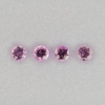 0.37 carat natural pink sapphire, round 4.5mm loose gemstone