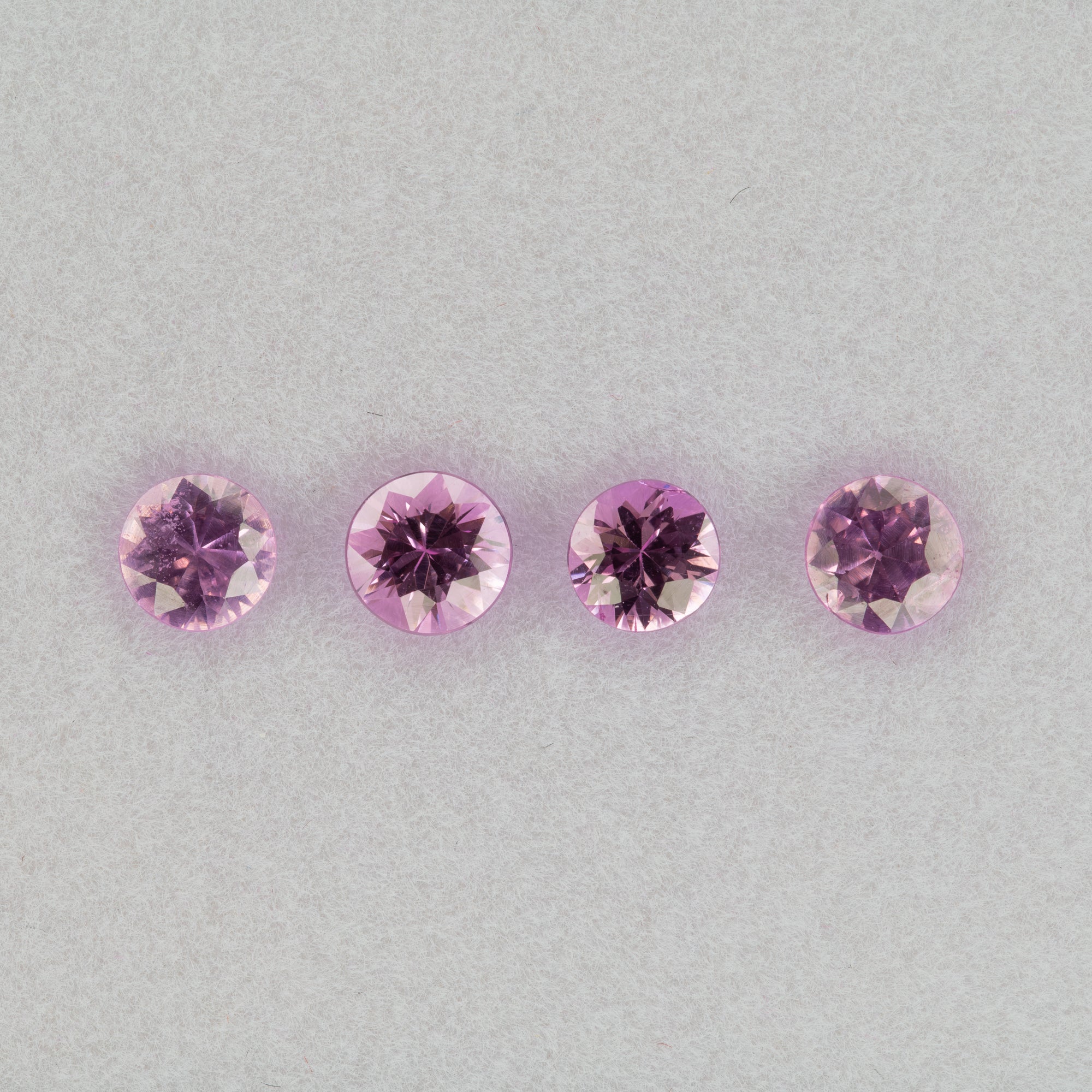 0.37 carat natural pink sapphire, round 4.5mm loose gemstone