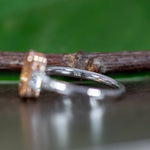 14K white & rose gold imperial topaz ring with diamond accents