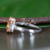 14K white & rose gold imperial topaz ring with diamond accents