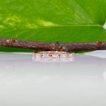 14K rose gold lab grown diamond band
