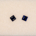 0.47 carat natural blue sapphire princess 4mm loose gemstone – view 2