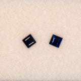 0.47 carat natural blue sapphire princess 4mm loose gemstone – view 2