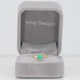 Daniela | Colombian Emerald Heart Estate Ring in Solid 10K Yellow Gold – Heart, 6×5.5mm – Romantic Green
