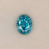 Natural Cambodian Blue Zircon Oval Shape 7.2x5.8x6mm 2.90ct Loose Gemstone
