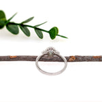 Jill 14K White Gold 0.38cts Alexandrite Diamond Ring | Oval 5.5x4mm