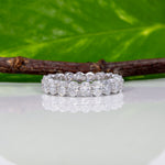 14K white gold lab grown diamond eternity band