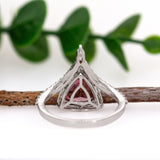 Lily 14k White Gold Pink Tourmaline and Natural Diamond Ring | TR 8mm