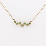 Monika 14K Yellow Gold Tsavorite Garnet Necklace | Attached Chain