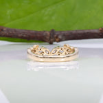 14K yellow gold diamond band