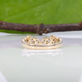 14K yellow gold diamond band