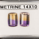 Natural Earth Mined Ametrine Loose Gemstone – 6.80Ct Cushion Cut Bi-Color Purple & Golden Quartz, 14x10mm Rare Collector Gem