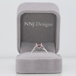 14K white gold bi-color tourmaline ring
