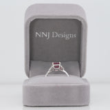 14K white gold bi-color tourmaline ring