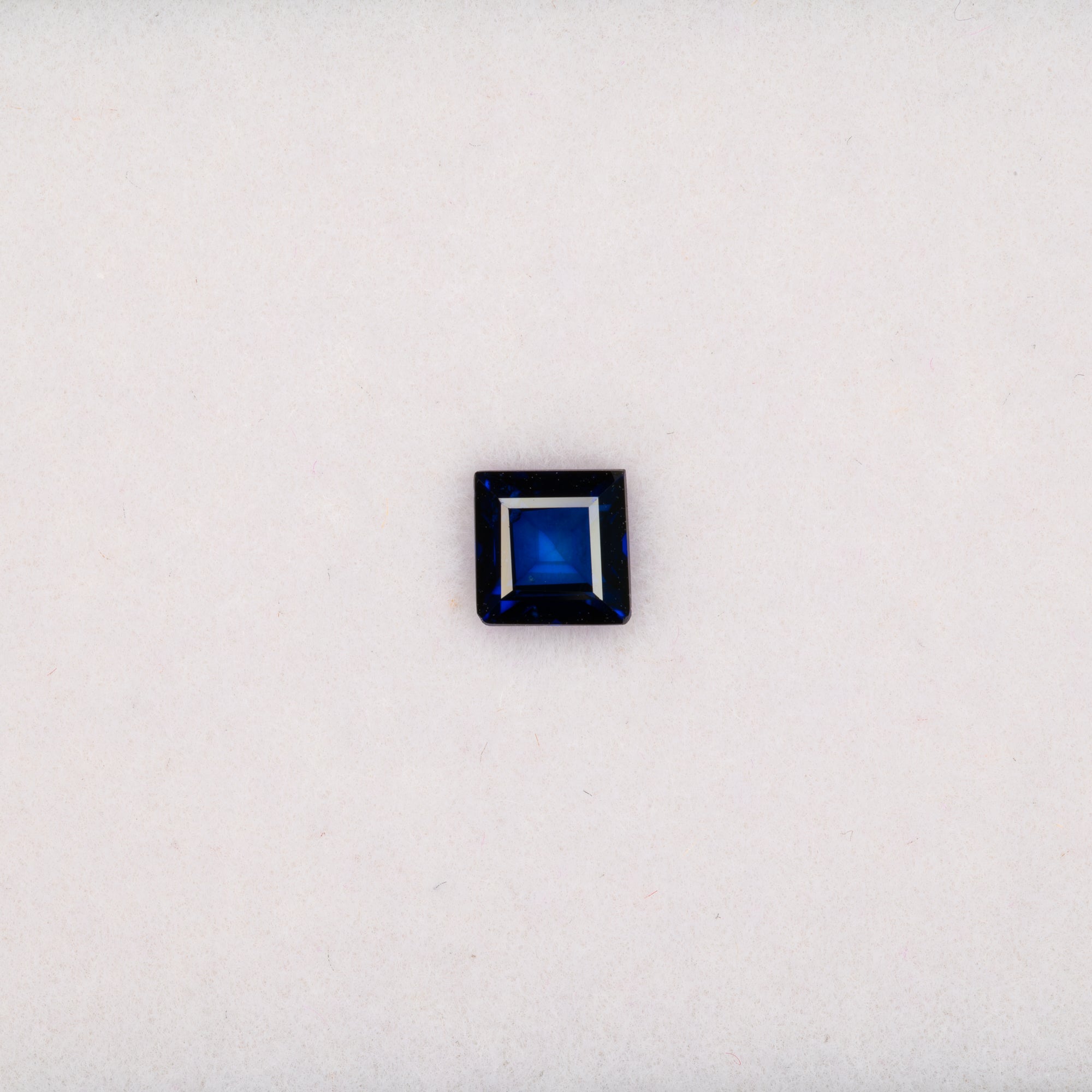 0.60 carat natural blue sapphire, princess 4.5mm Ceylon loose gemstone