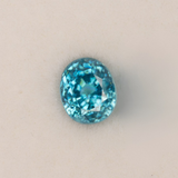 Natural Cambodian Blue Zircon Oval Shape 7x6.9x5.4mm 2.63ct Loose Gemstone