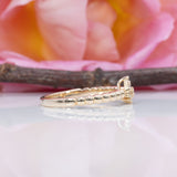 Margaux | Diamond Band with 8 Earth-Mined Diamonds in Solid 14K Yellow Gold – Classic Diamond Band