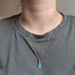Revi 14K Yellow Gold 2.20cts Boulder Opal  Diamond Pendant