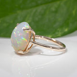 14K yellow gold ethiopian opal ring