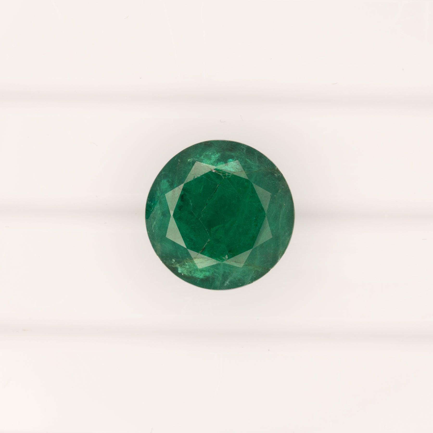 6.43ct zambian emerald round 12.5mm loose green gemstone